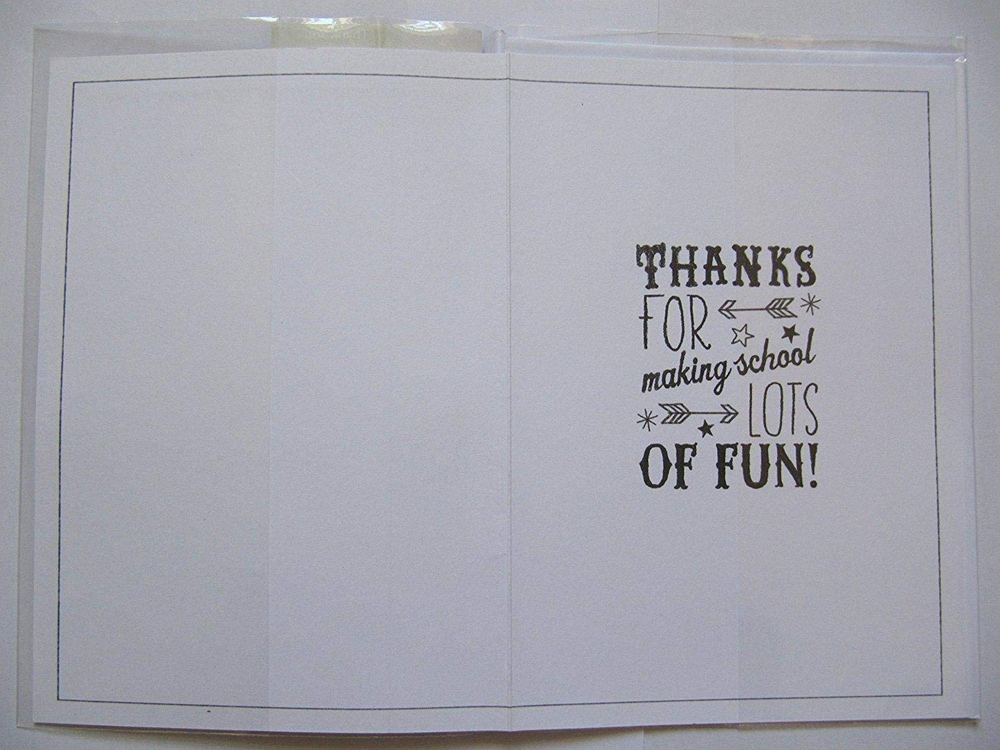 teacher you're great, Thank you teacher card 