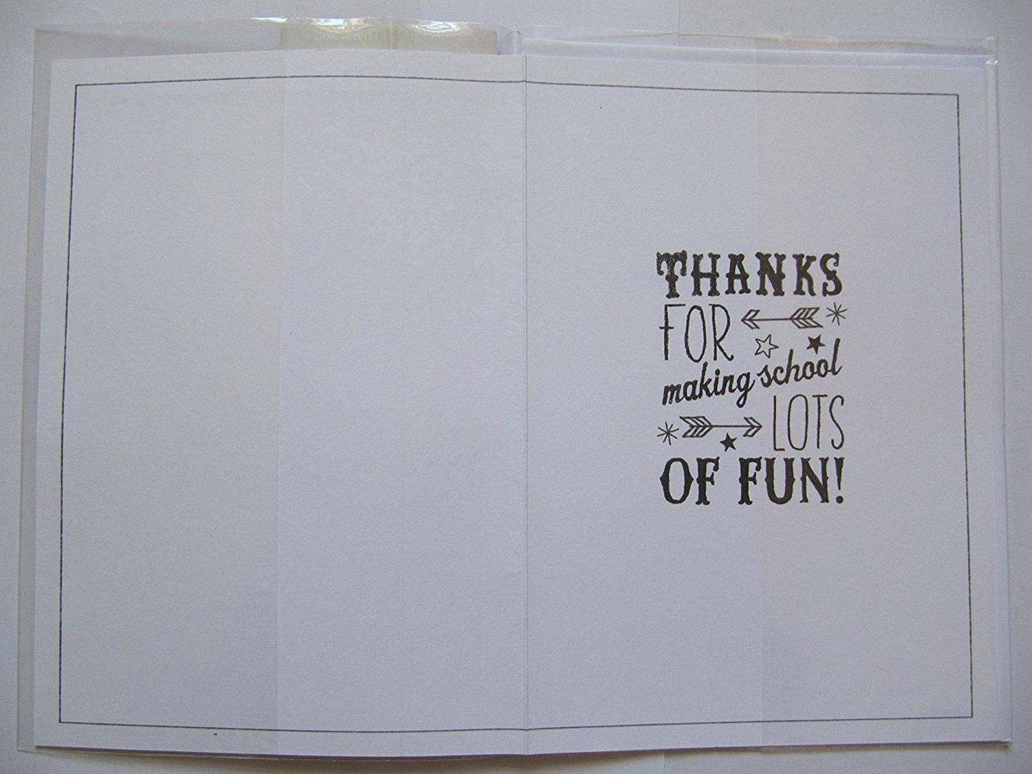 teacher you're great, Thank you teacher card 