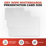 Pack of 12 8x5" Size Dry Wipe Whiteboards - Presentation Card Size
