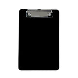 A5 Black Solid Plastic Clipboard - with Ruled Side