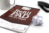 A4 8mm Feint Ruled 160 Pages Brown Refill Pad (210 x 297mm)