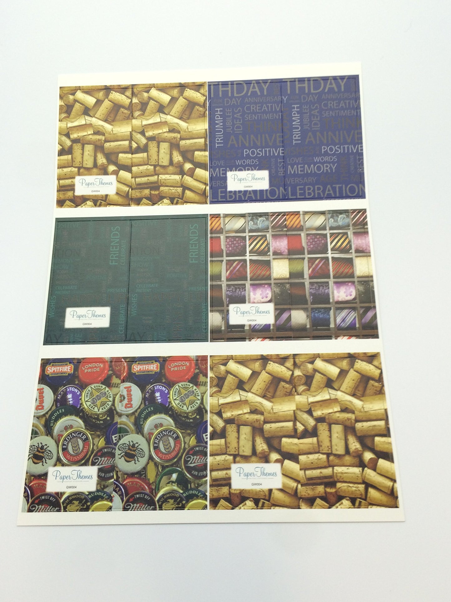 10 Sheets of Luxury 'Unique Design' Gift Wrapping Paper and Tags - Birthday, Christmas, Father's Day, Congratulations Wrap etc