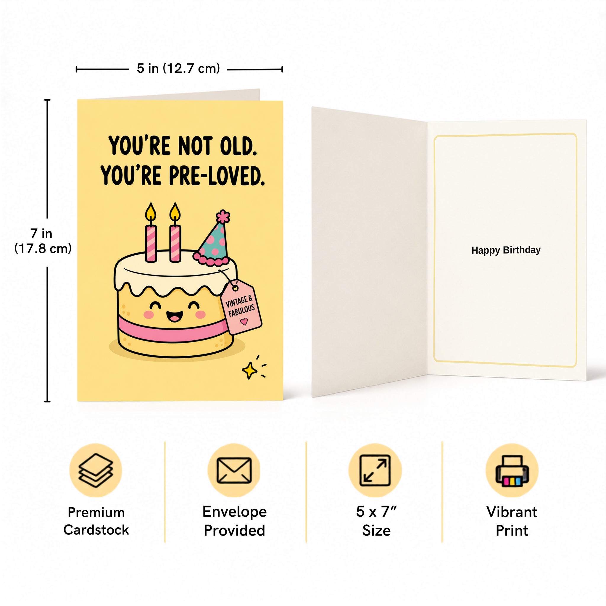 You're not old. You're Pre Loved Birthday Card