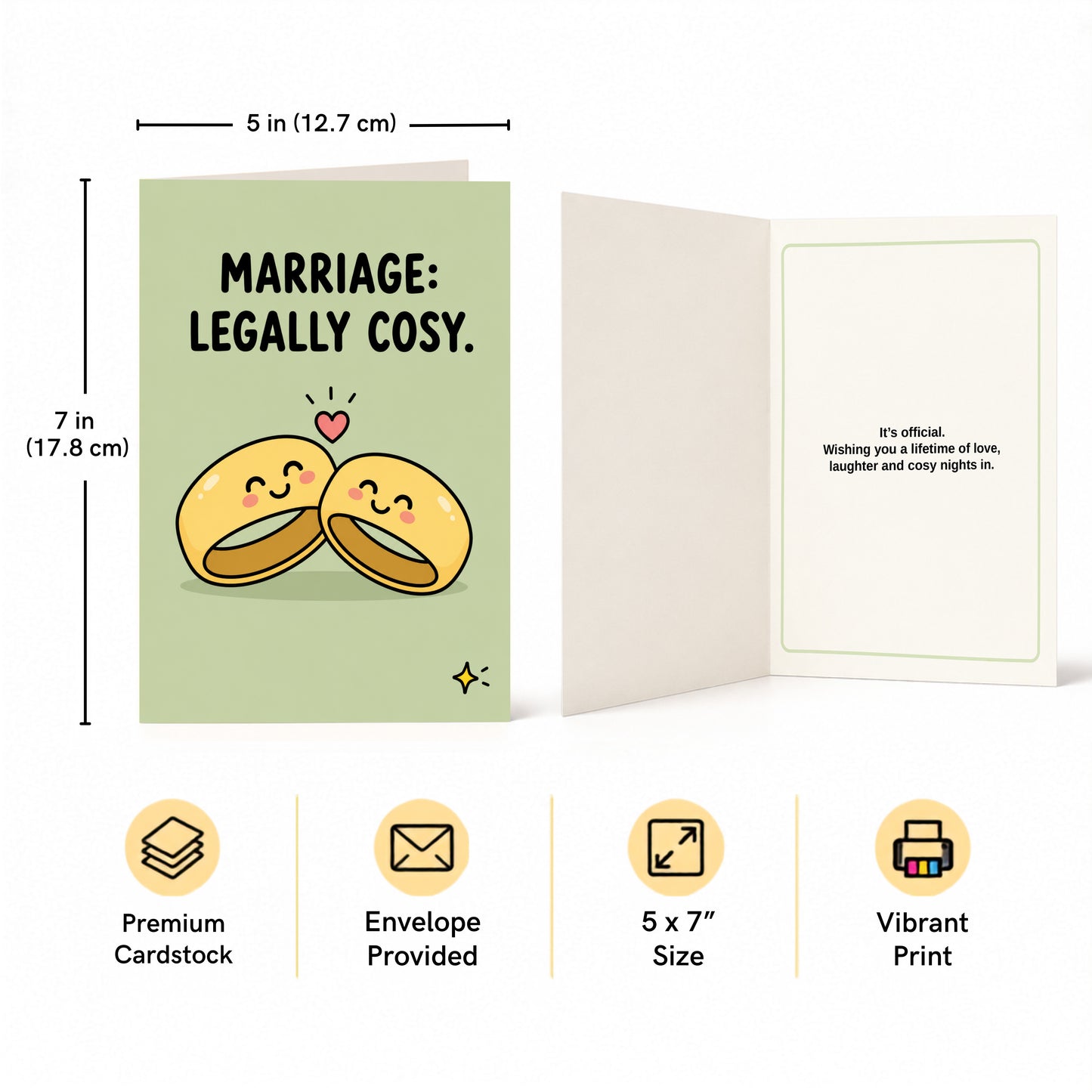 Marriage: Legally Cosy Wedding Card