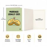 Marriage: Legally Cosy Wedding Card
