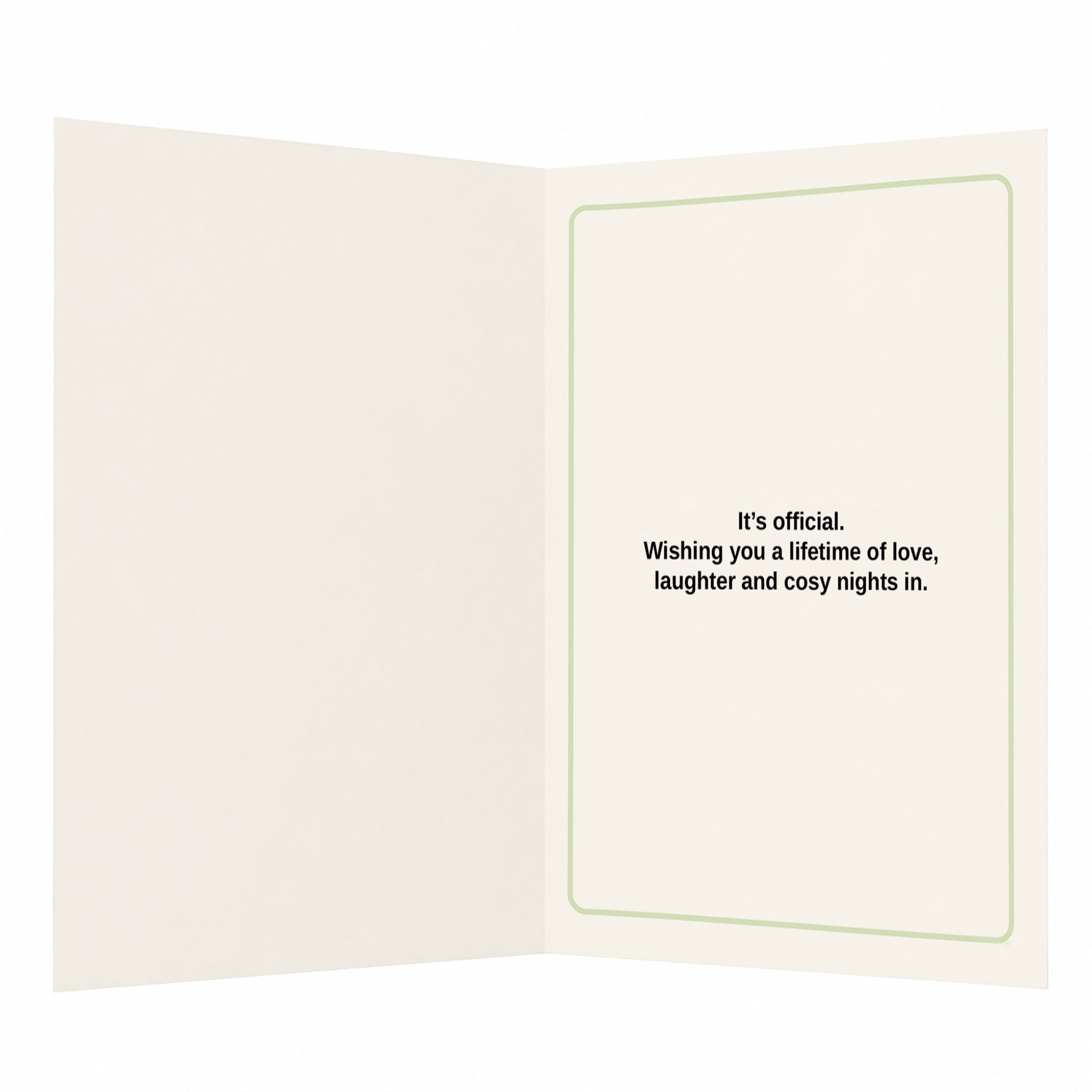 Marriage: Legally Cosy Wedding Card