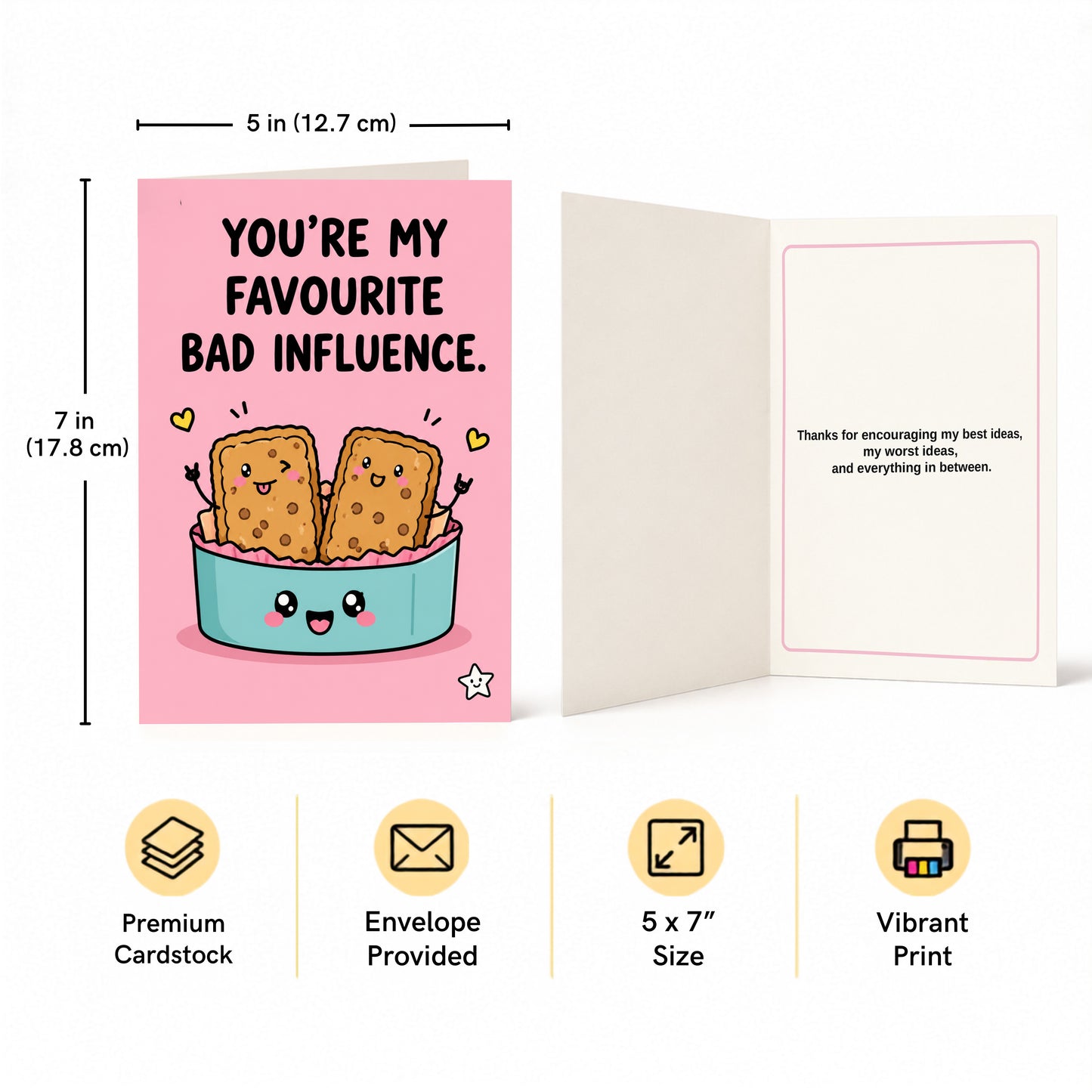 You're My Favourite Bad Influence Card