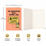 Our Conversations Need a Warning Label Open Card