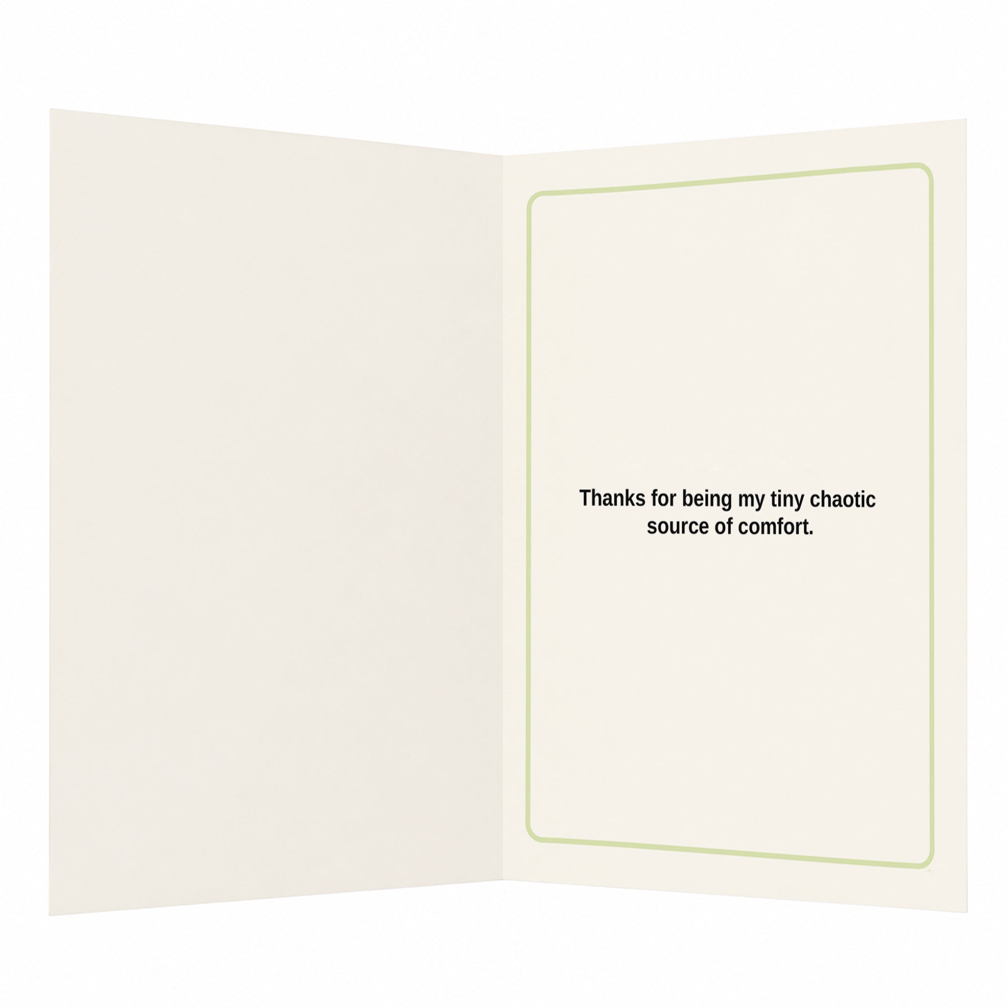 My Emotionally Supportive Goblin Thanks Open Card