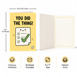 You Did the Thing Open Card