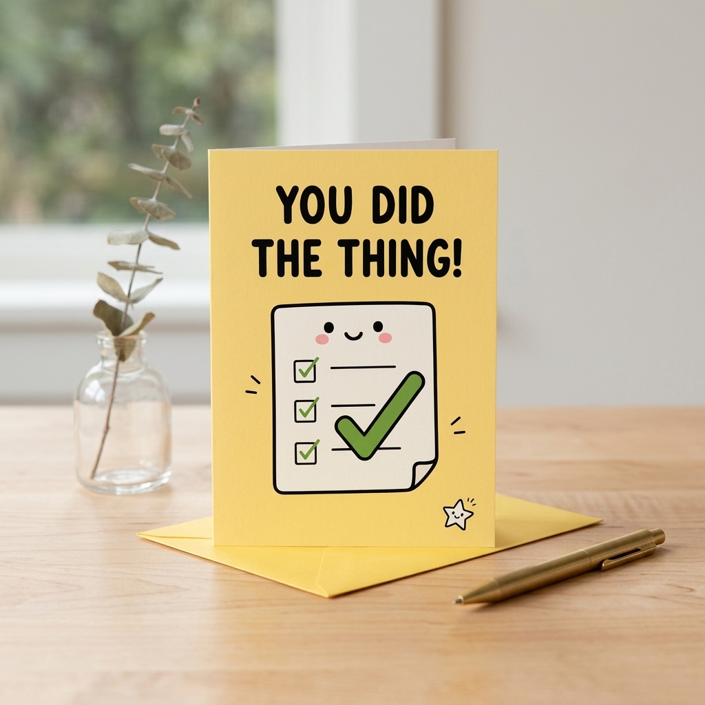 You Did the Thing Open Card