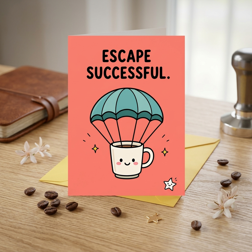Escape Successful Retirement Congratulations Card