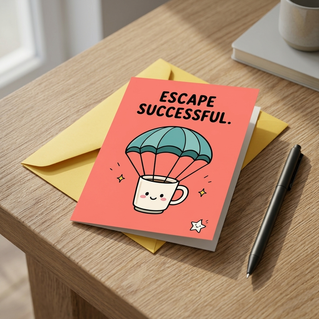 Escape Successful Retirement Congratulations Card