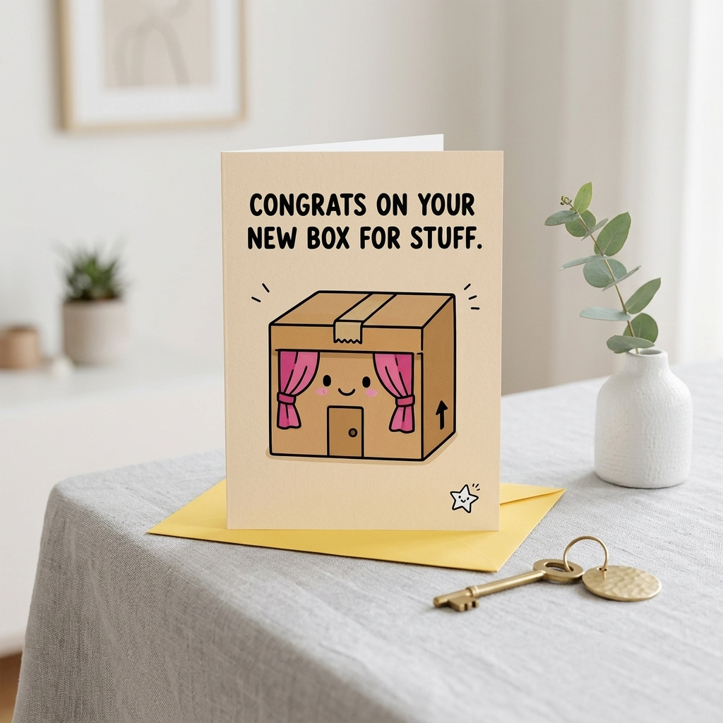 Cardbox Design for Stuff New Home Congratulations Card