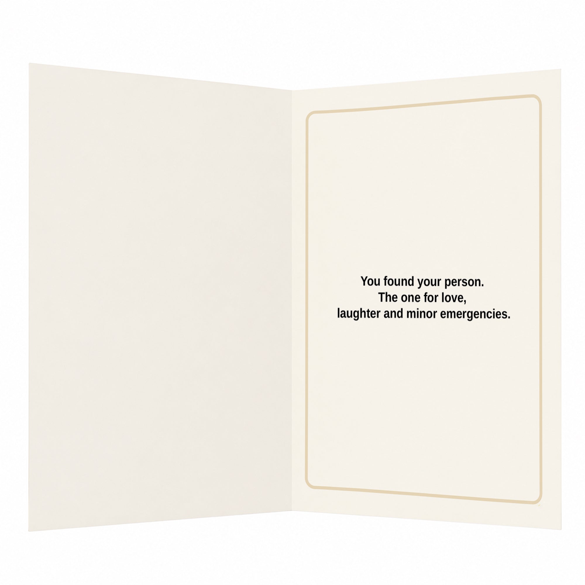 You Found Your Emergency Contact Open Card