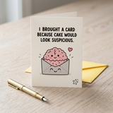 Envelope Cake Suspicious Humorous Birthday Card