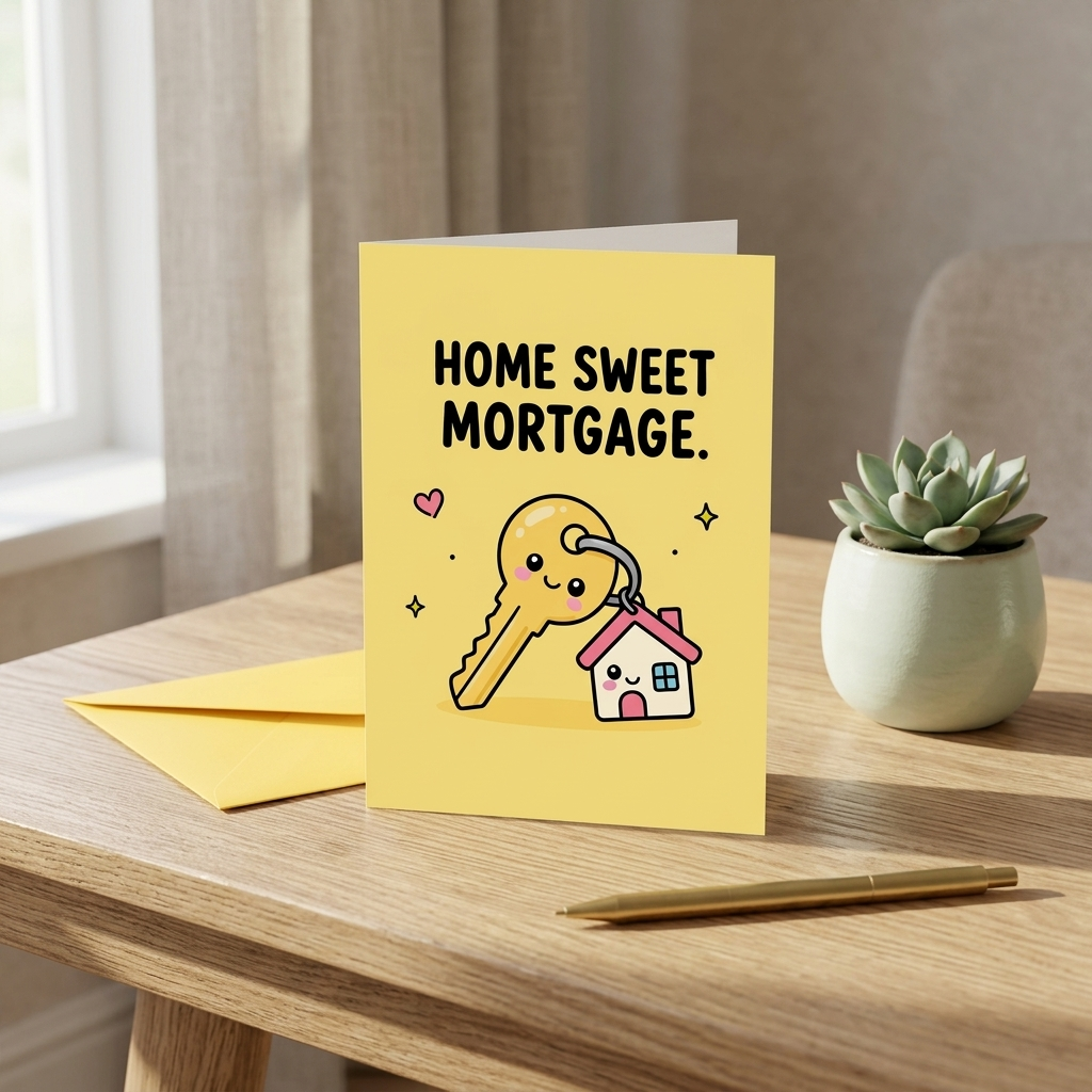 Home Sweet Mortgage New Home Congratulations Card
