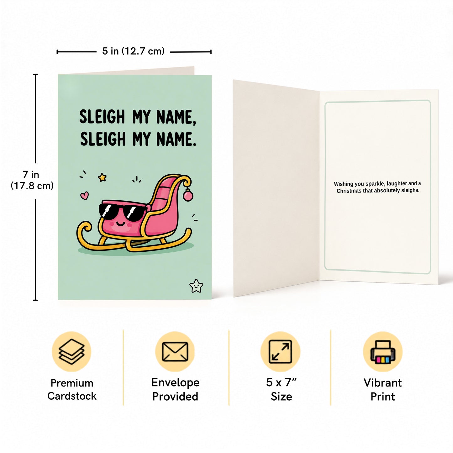 Sleigh My Name Christmas Card