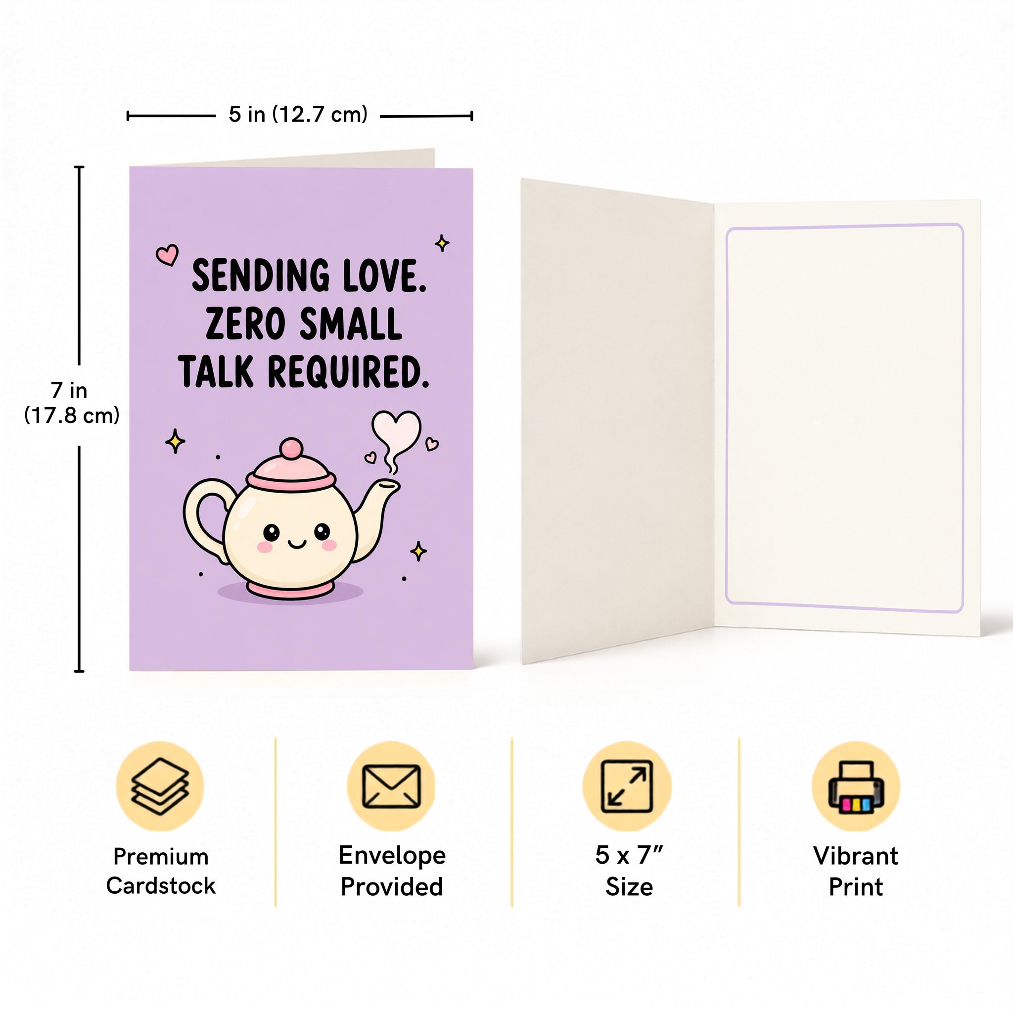 Sending Love Zero Small Talk Required Open Greeting Card
