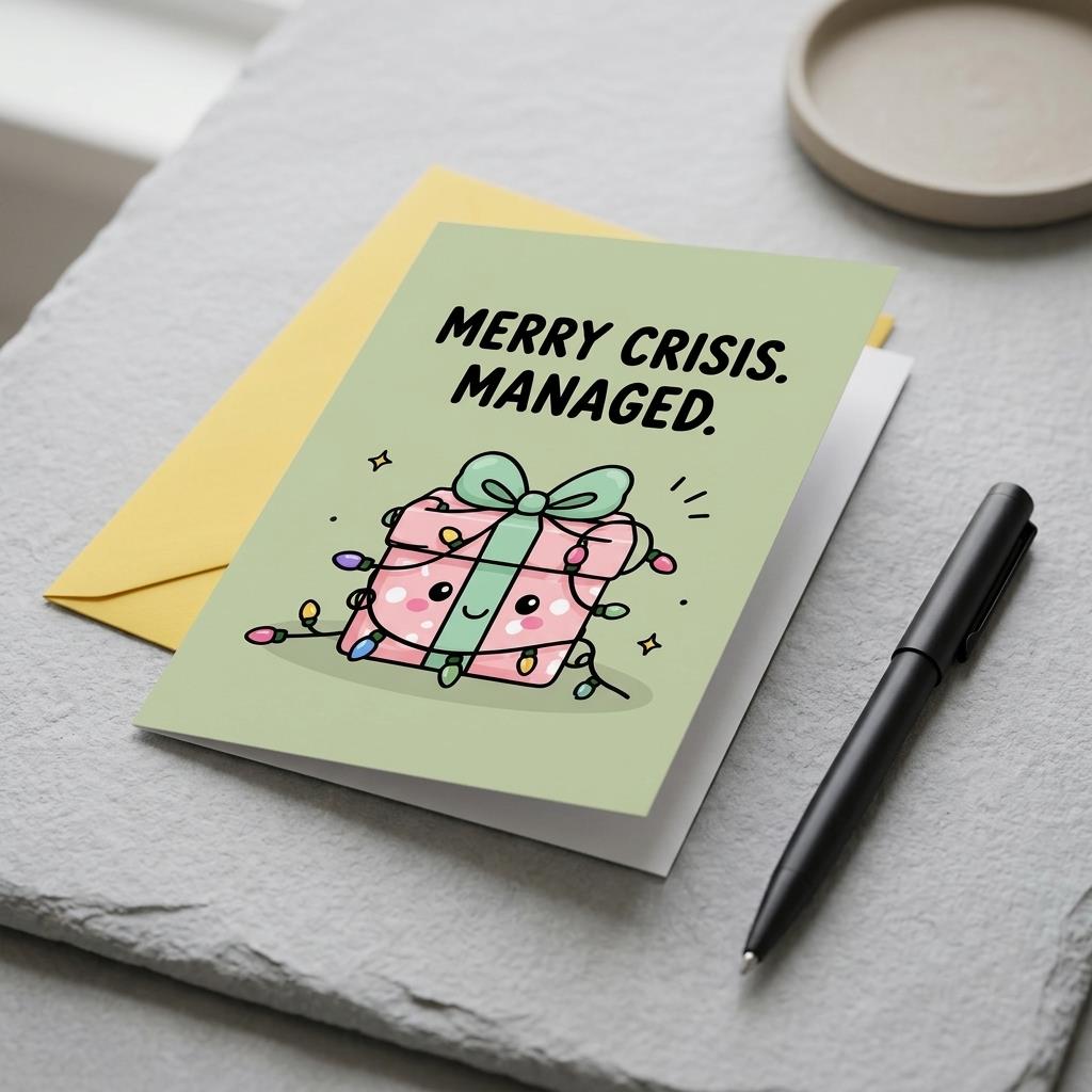 Merry Crisis, Managed Christmas Card
