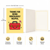 Thanks for Being Ridiculously Helpful Thank You Card