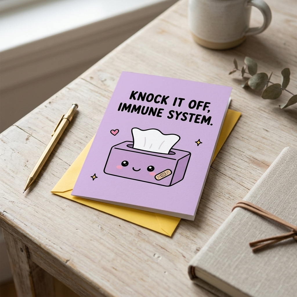Knock It Off Immune System Get Well Soon Card