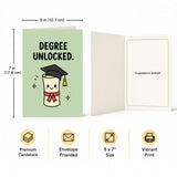 Degree Unlocked Graduation Congratulations Card