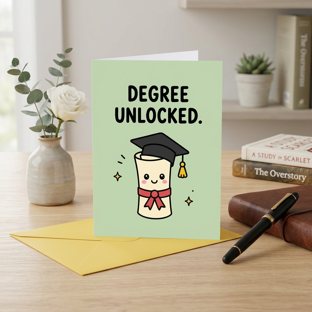 Degree Unlocked Graduation Congratulations Card