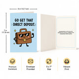 Go Get That Direct Deposit New Job Congratulations Card