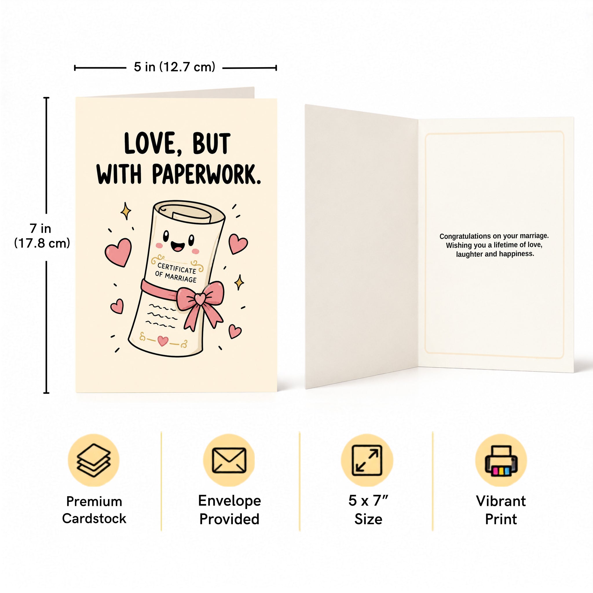 Love But With Paperwork Wedding Congratulations Card