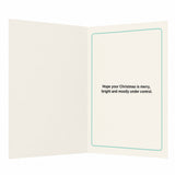 Sleigh First Panic Later Humorous Holiday Christmas Card