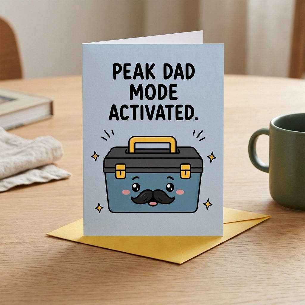 Peak Dad Mode Activated Humor Birthday, Father's Day Card