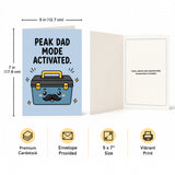 Peak Dad Mode Activated Humor Birthday, Father's Day Card