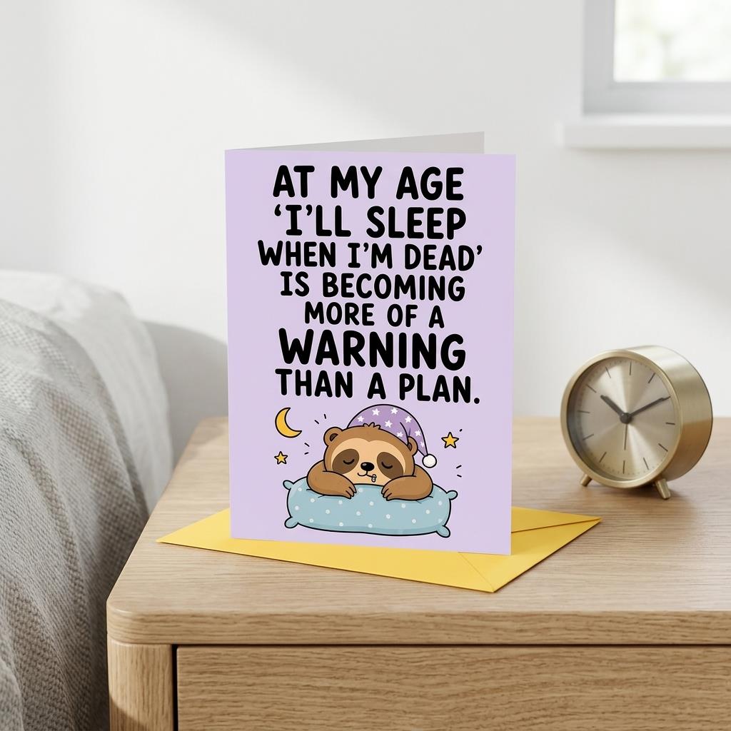 At My Age Warning Birthday Card