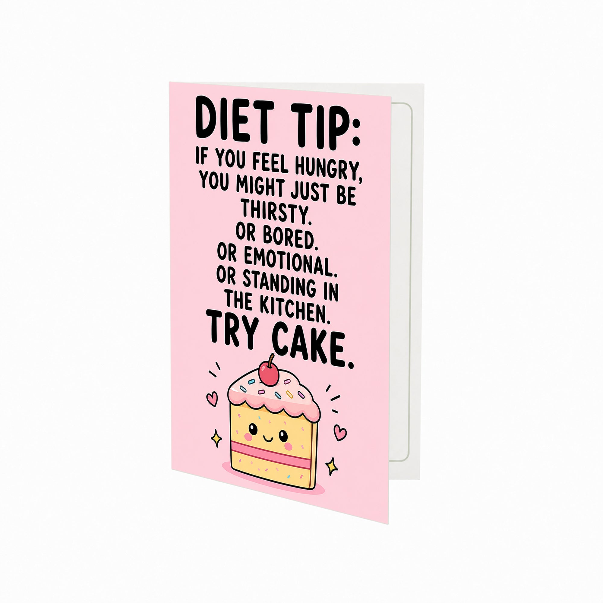 Diet Tip Try Cake Birthday Card