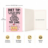 Diet Tip Try Cake Birthday Card