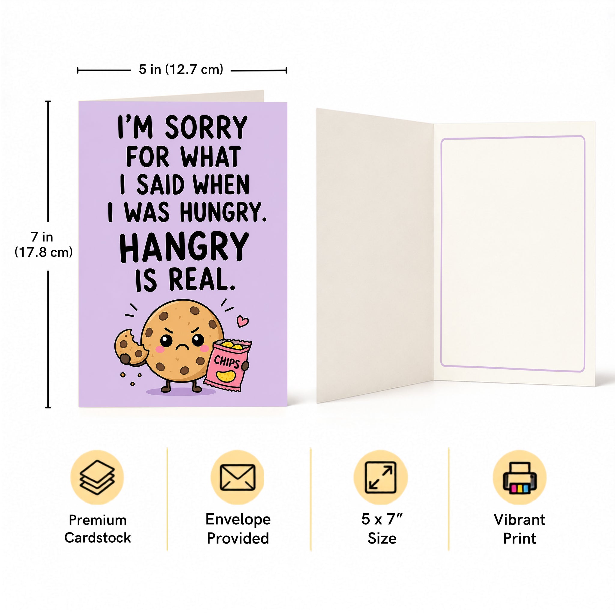 I'm Sorry For What I Said When I Was Hungry Sorry Greeting Card