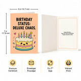 Cake Design Deluxe Chaos Birthday Card