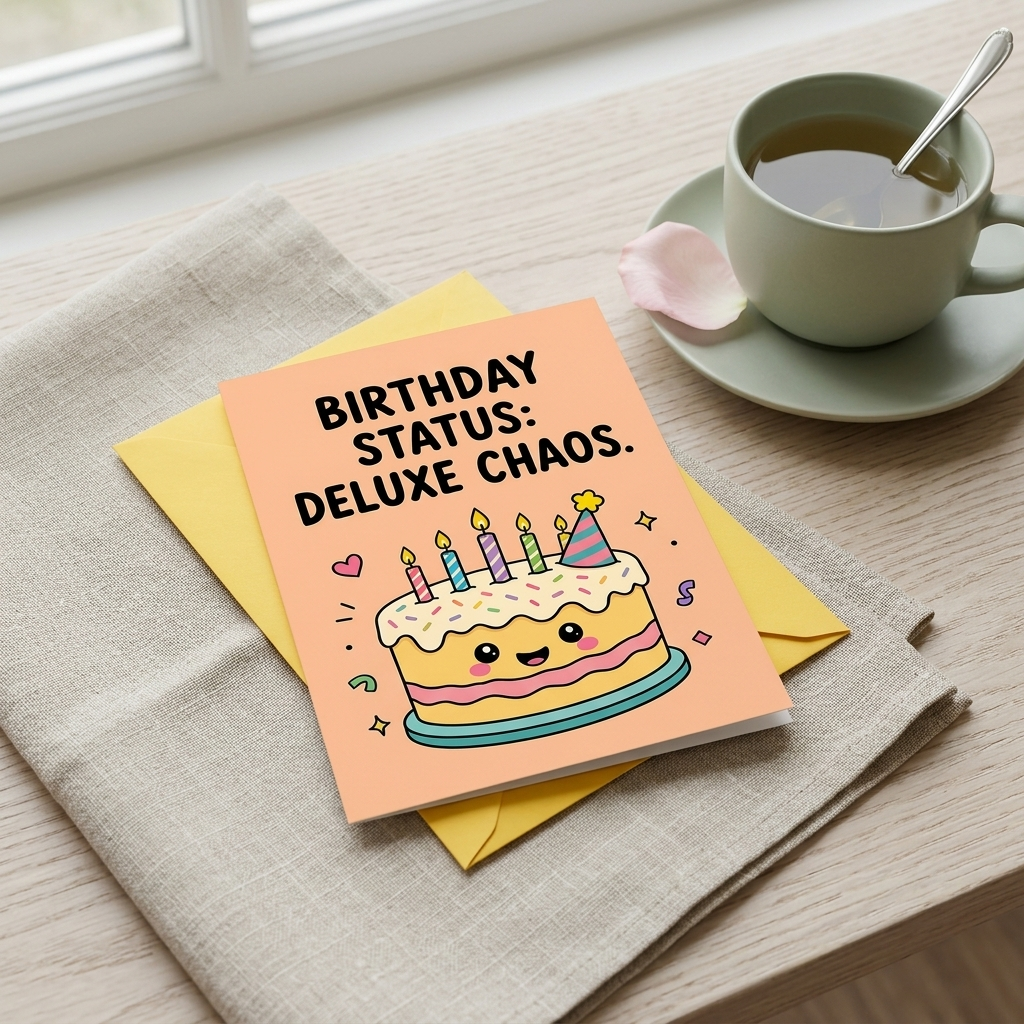 Cake Design Deluxe Chaos Birthday Card