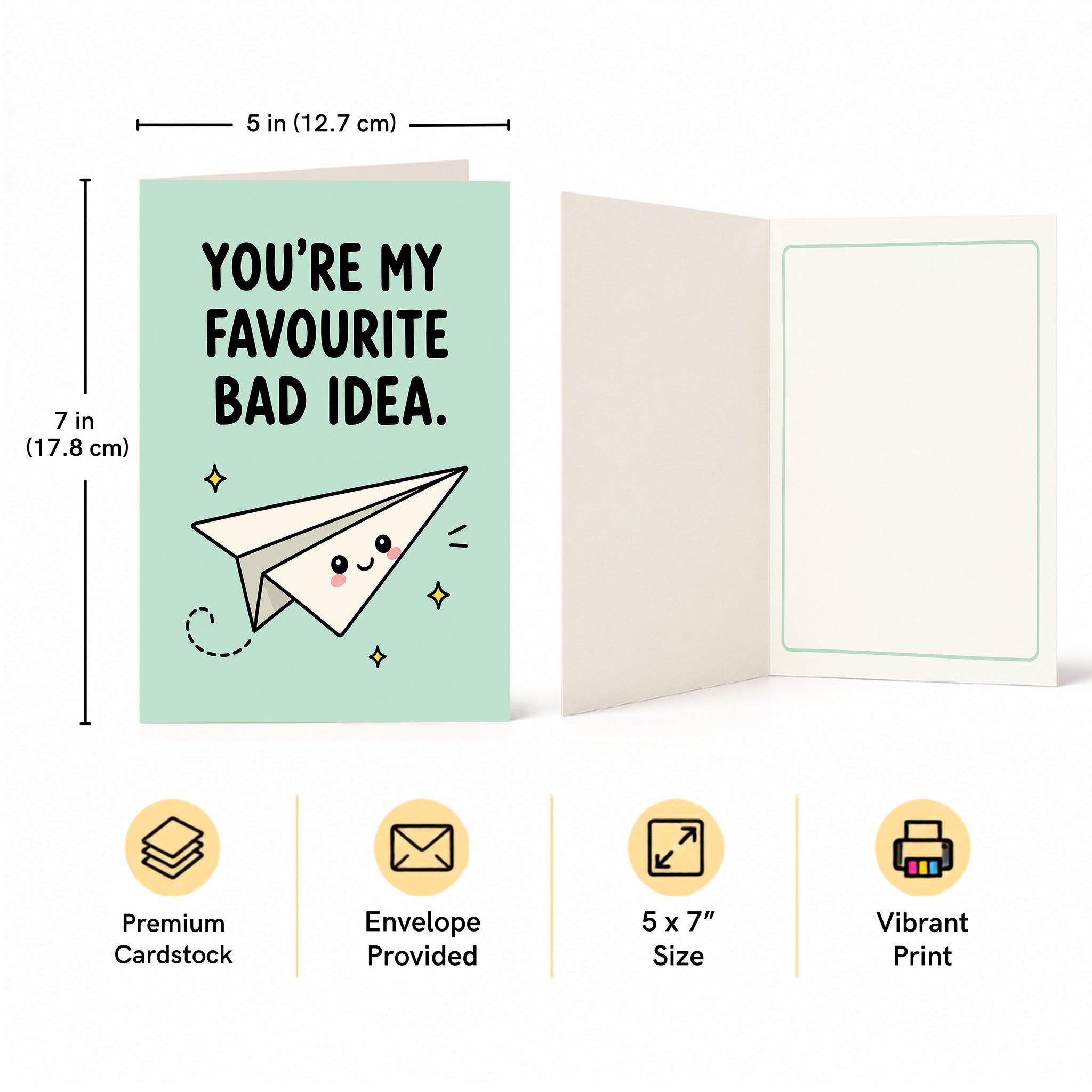 You're My Favourite Bad Idea Open Greeting Card