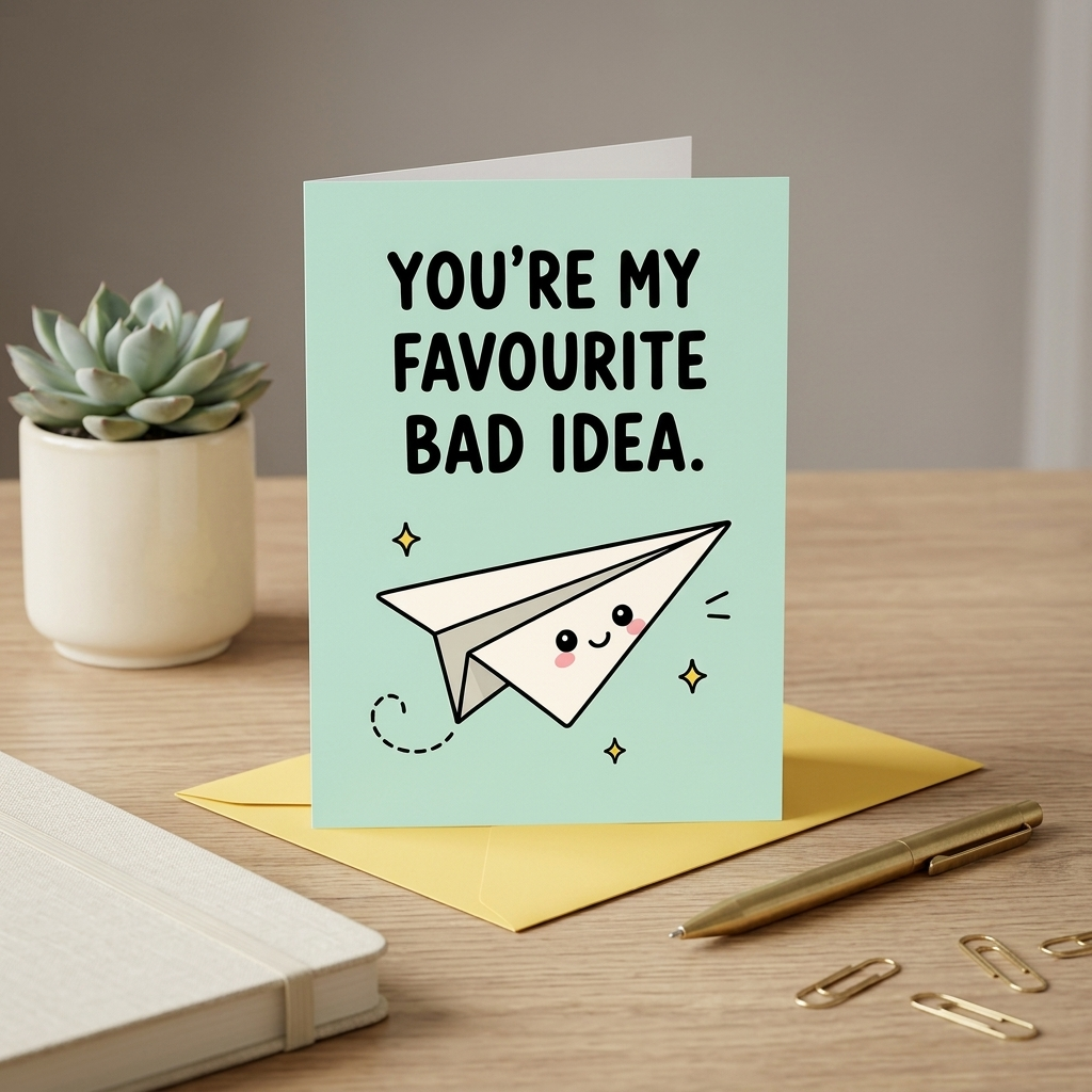 You're My Favourite Bad Idea Open Greeting Card