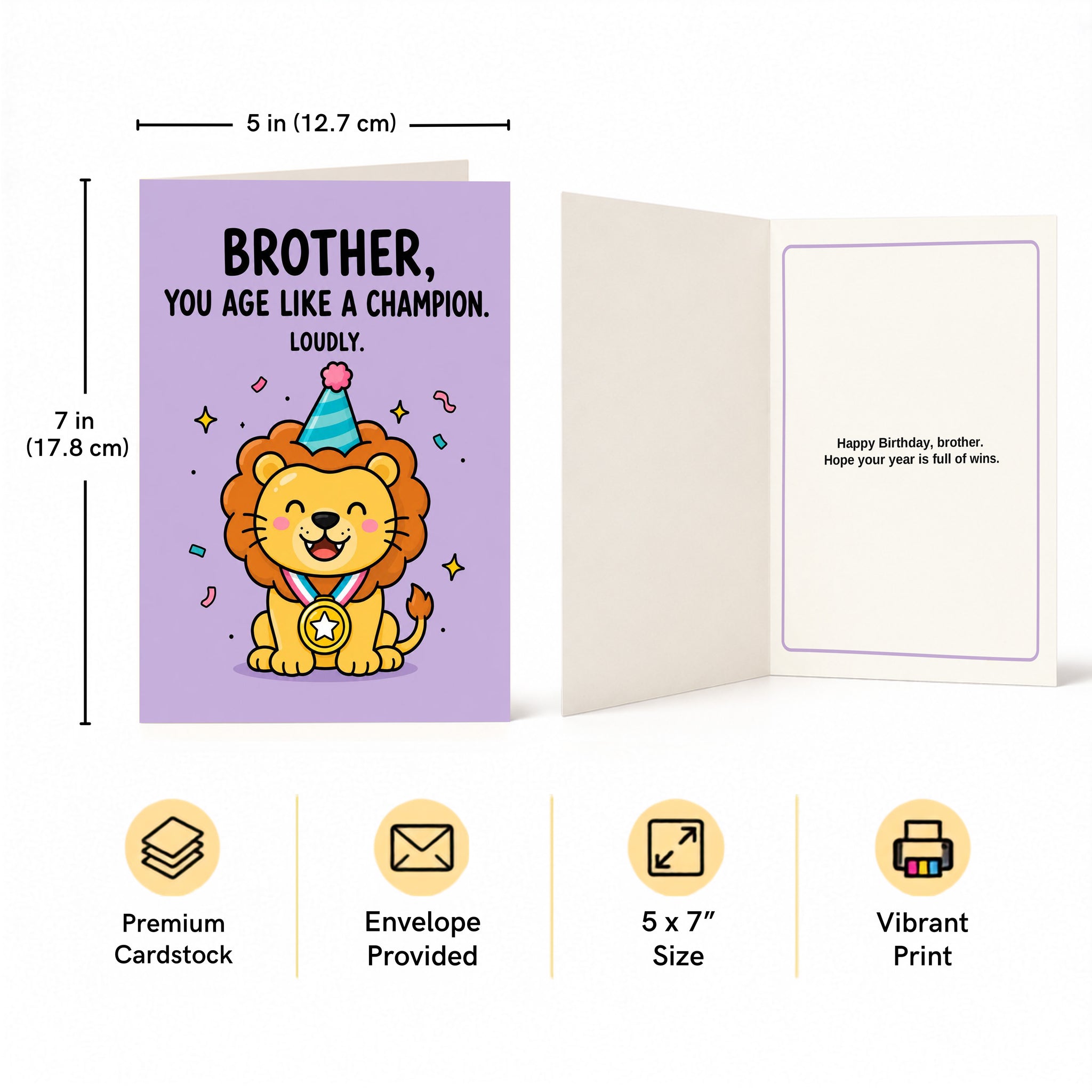 Brother You Age Like a Champion Birthday Card
