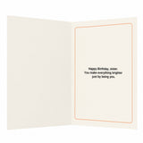 Sister You're Glam Chaotic Perfect Birthday Card