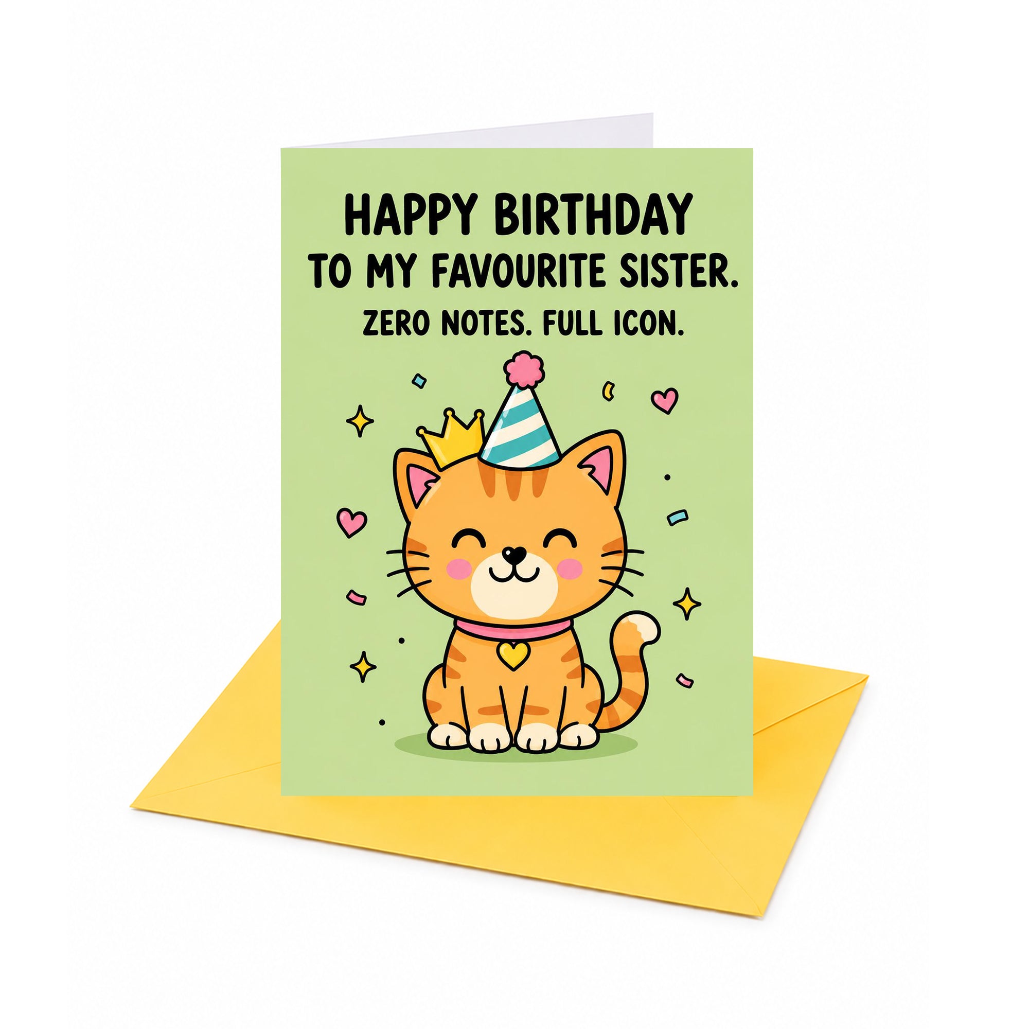 To My Favourite Sister Zero Notes Full Icon Birthday Card