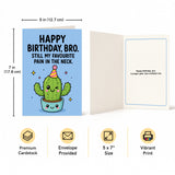 Brother Pain in the Neck Birthday Card