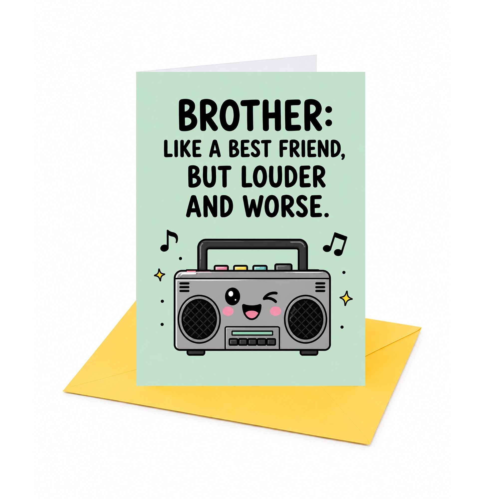 Brother Like a Best Friend But Louder Birthday Card