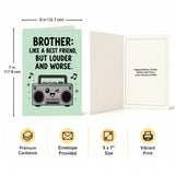 Brother Like a Best Friend But Louder Birthday Card