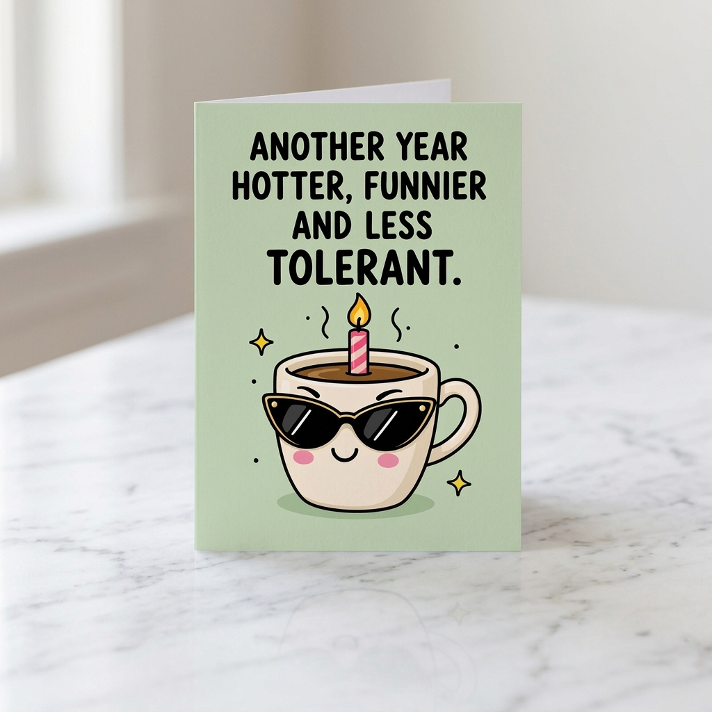Another Year Hotter Funnier And Less Tolerant Birthday Card