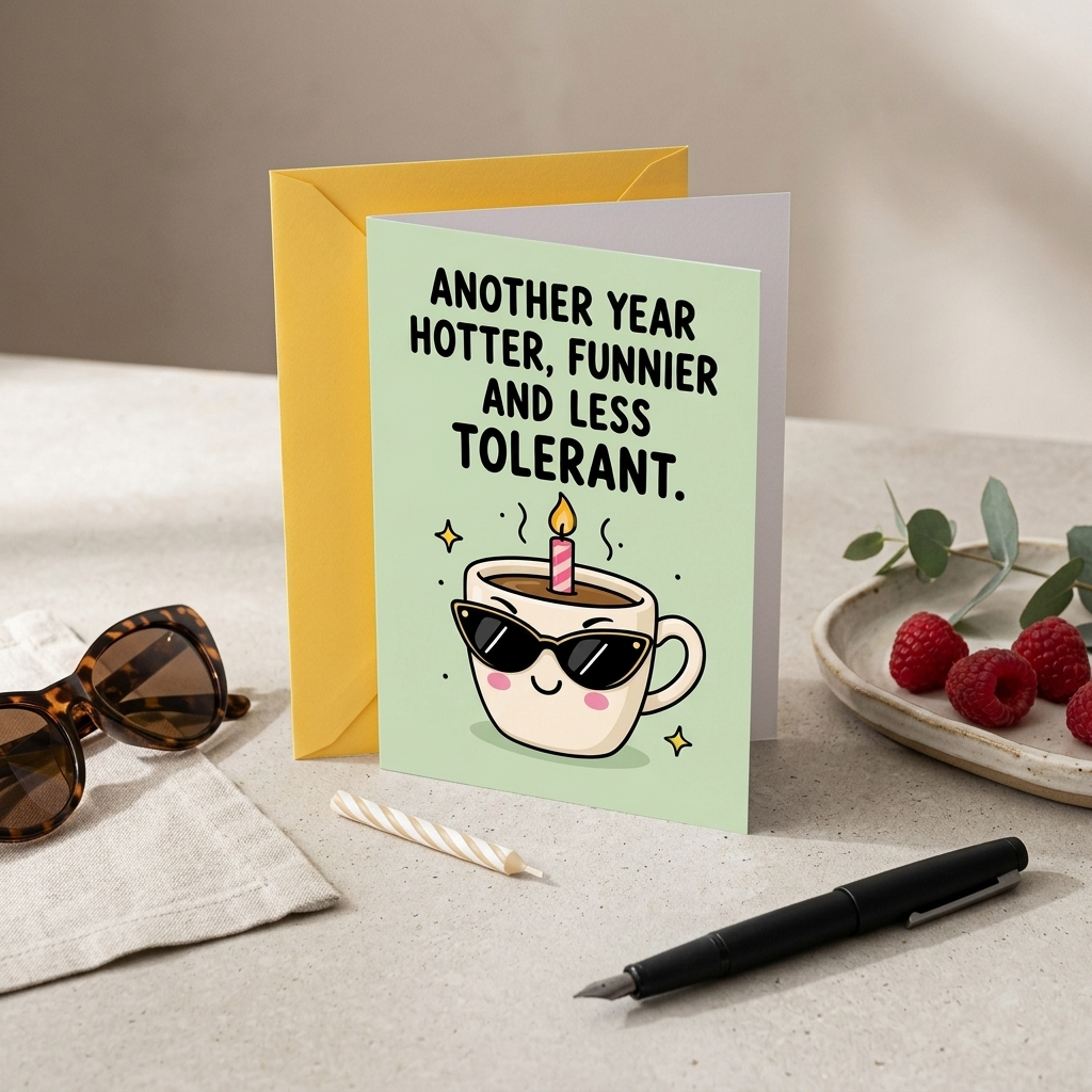 Another Year Hotter Funnier And Less Tolerant Birthday Card