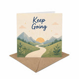 Keep Going Uplifting Progress, Perseverance Inspirational Encouragement Card
